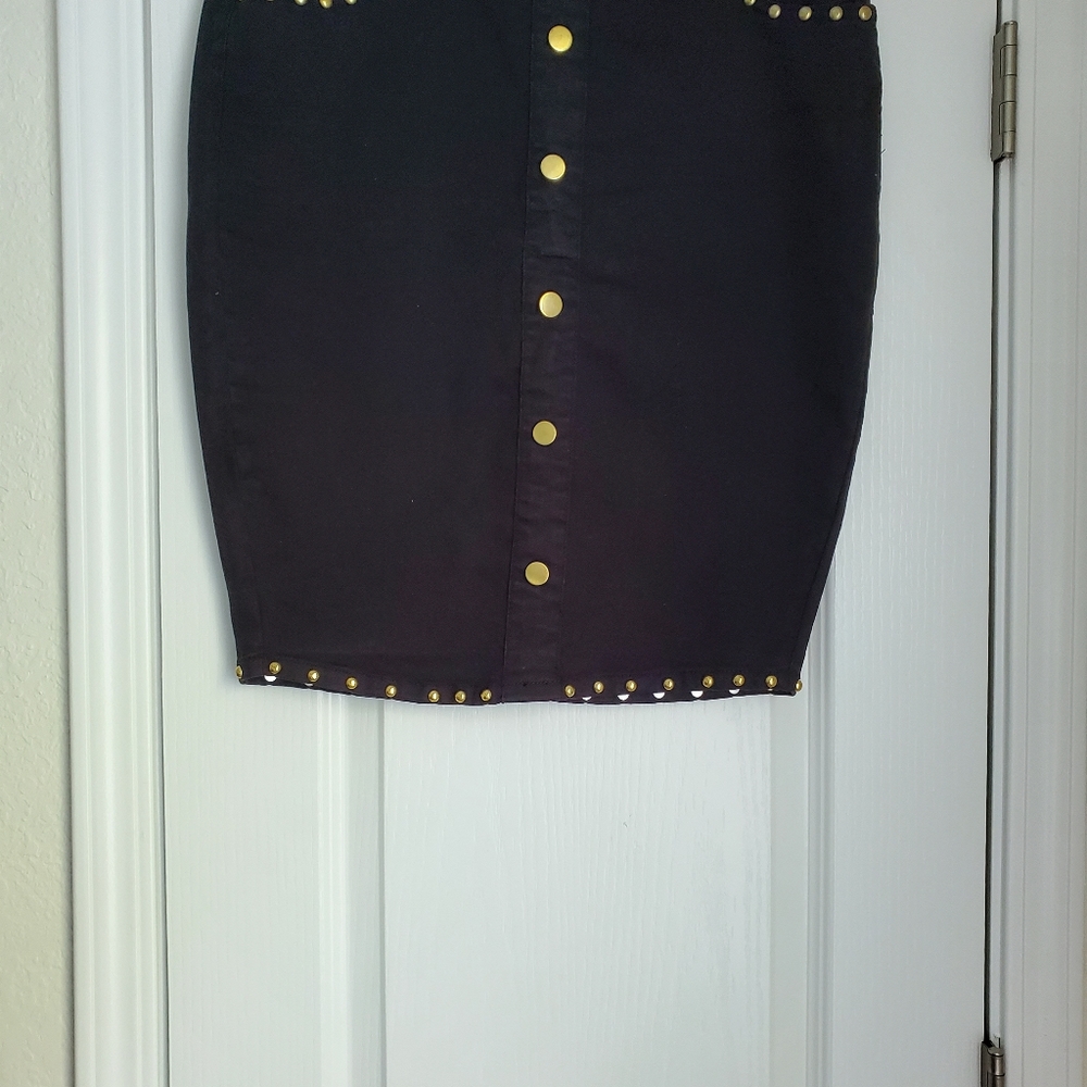 Black jean skirt